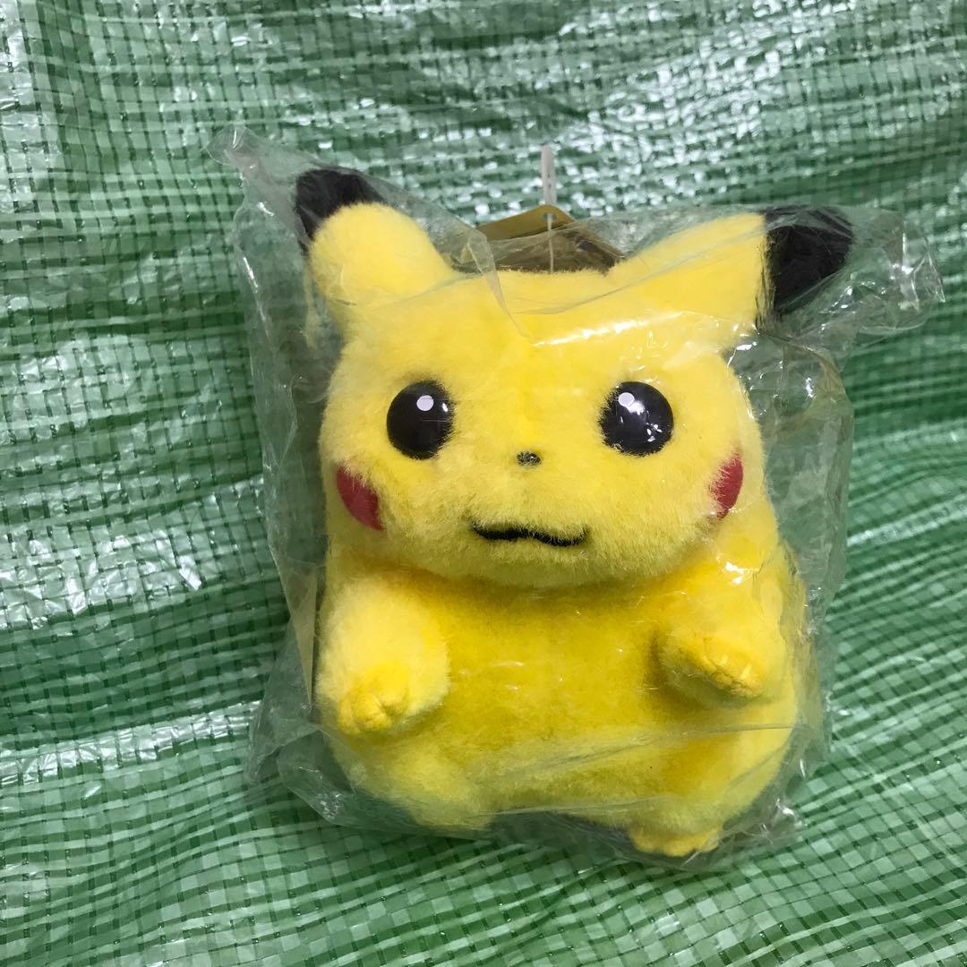 未開封　初期ピカチュウ　ぬいぐるみ　お腹を押すと鳴く　ポケモン　おなか　tomy