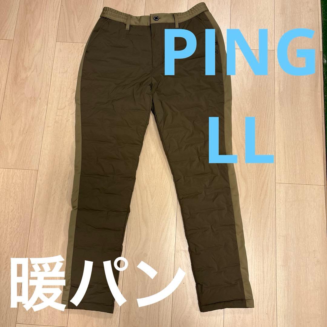 新品PING★カーキ★レディースあったかパンツ★LL★寒さゼロー！★ゴルフ暖パン