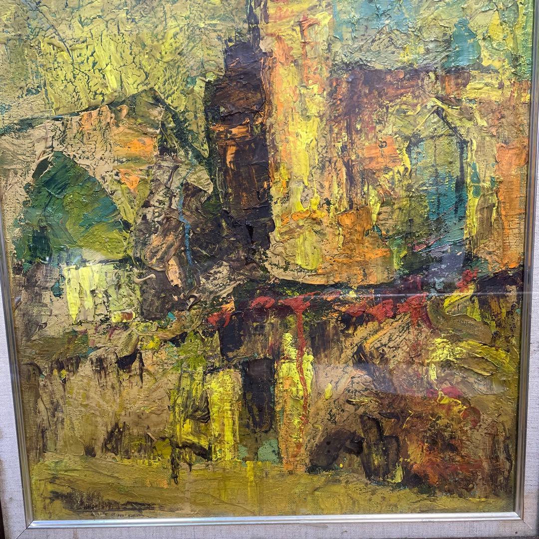 抽象的な風景の油彩画 QW4453