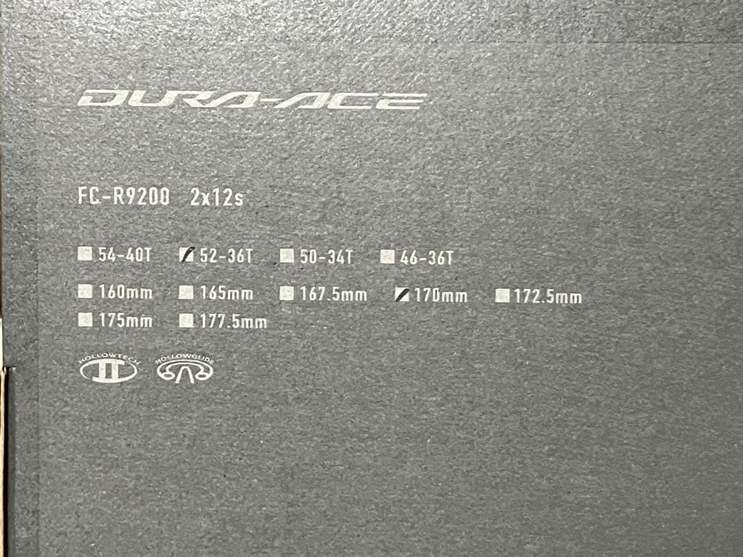 デュラエース　FC-R9200 170mm 52-36T 未使用品