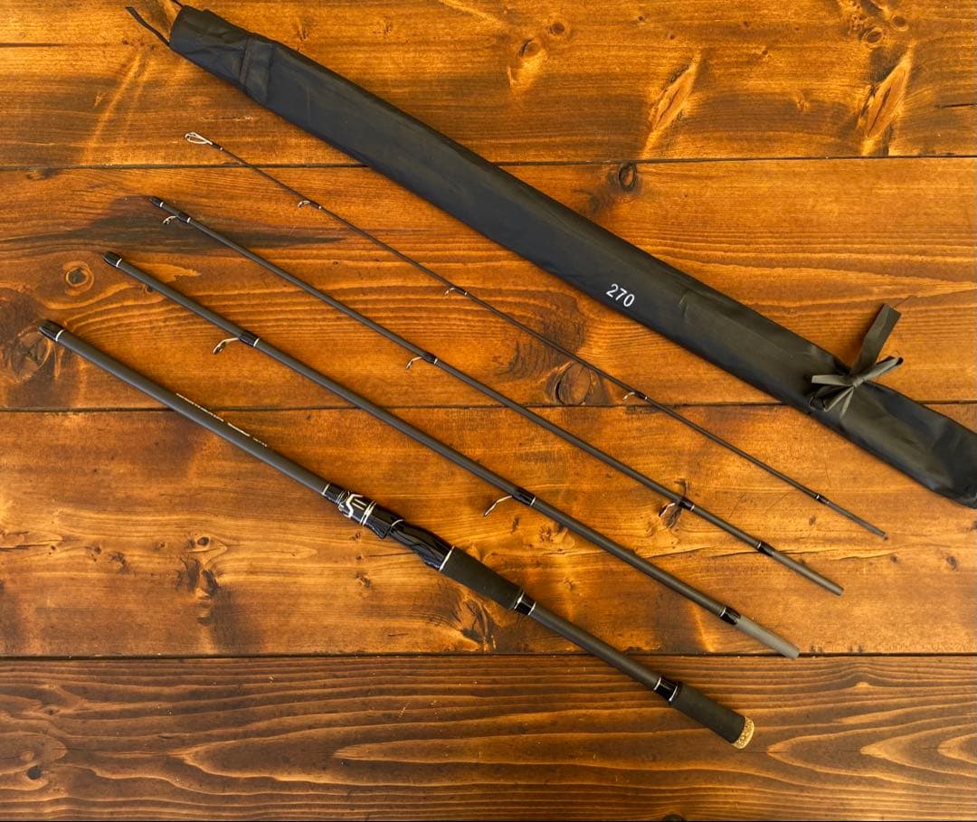スピニングロッド カーボン　シーバス　9ft 270cm 4ピースパックロッド