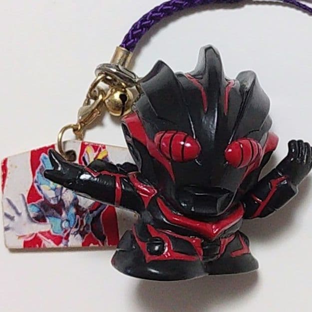 ★幻レア★ダークザギ指人形＆絵馬付ストラップ　ウルトラ怪獣ソフビ ゼロ ベリアル