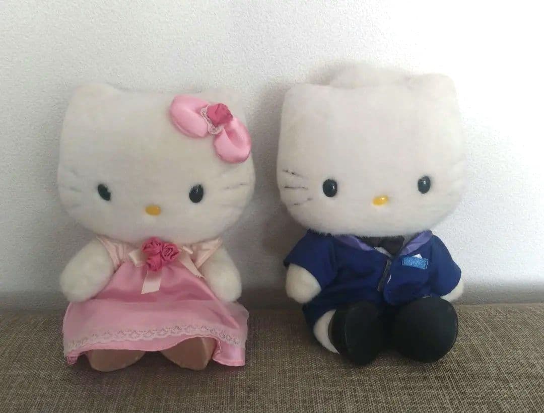 キティカタログにも連載レトロレアキティちゃん ダニエル ぬいぐるみ セット