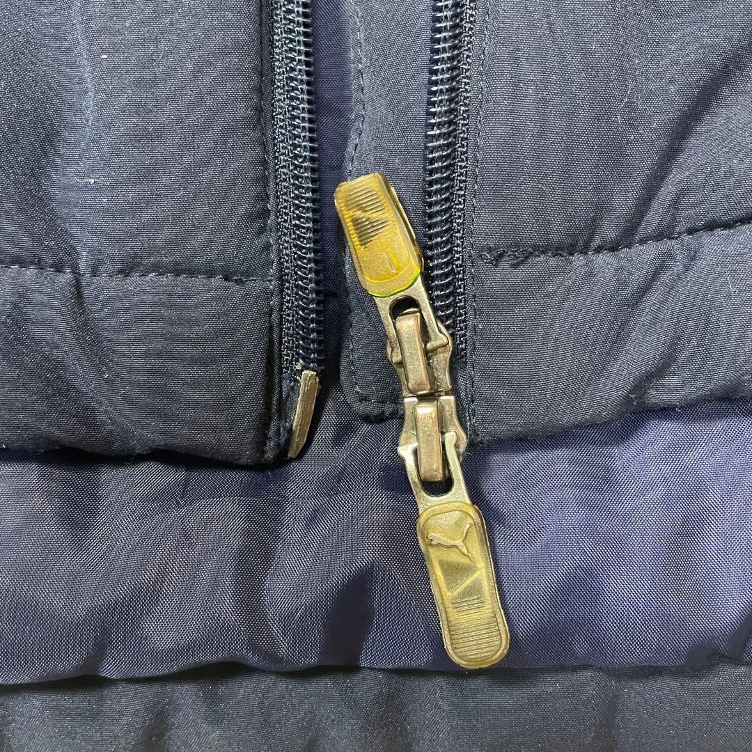 PUMA イタリア代表 06W杯後黄金期中綿フードIN刺繍ロゴジャケット XL紺