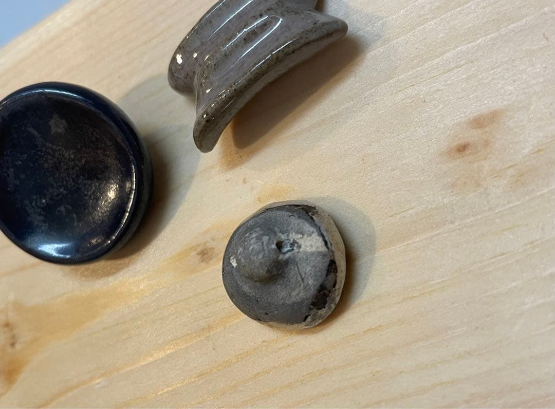 3個セット◆ ルーシーリー　陶製ボタン　国立工芸館　ビミニボタン