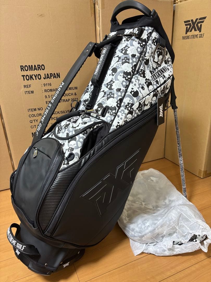 PXG ダークネス スカルカモ ハイブリッドスタンドバッグ 6分割 未使用展示品