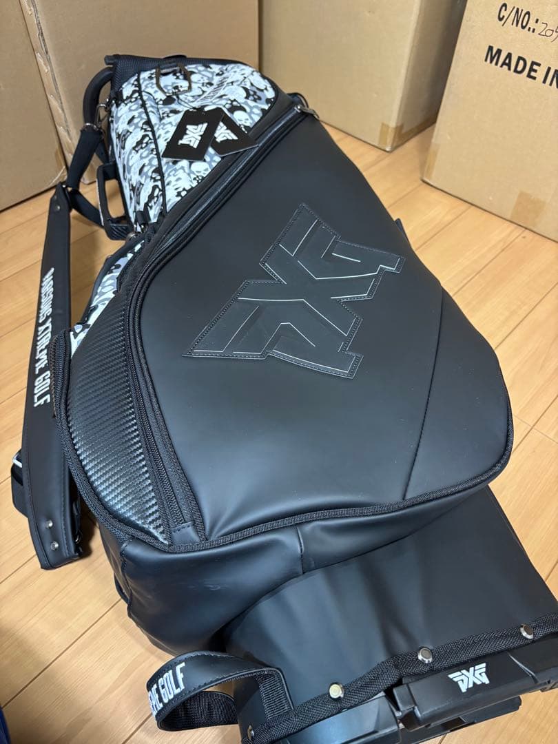 PXG ダークネス スカルカモ ハイブリッドスタンドバッグ 6分割 未使用展示品