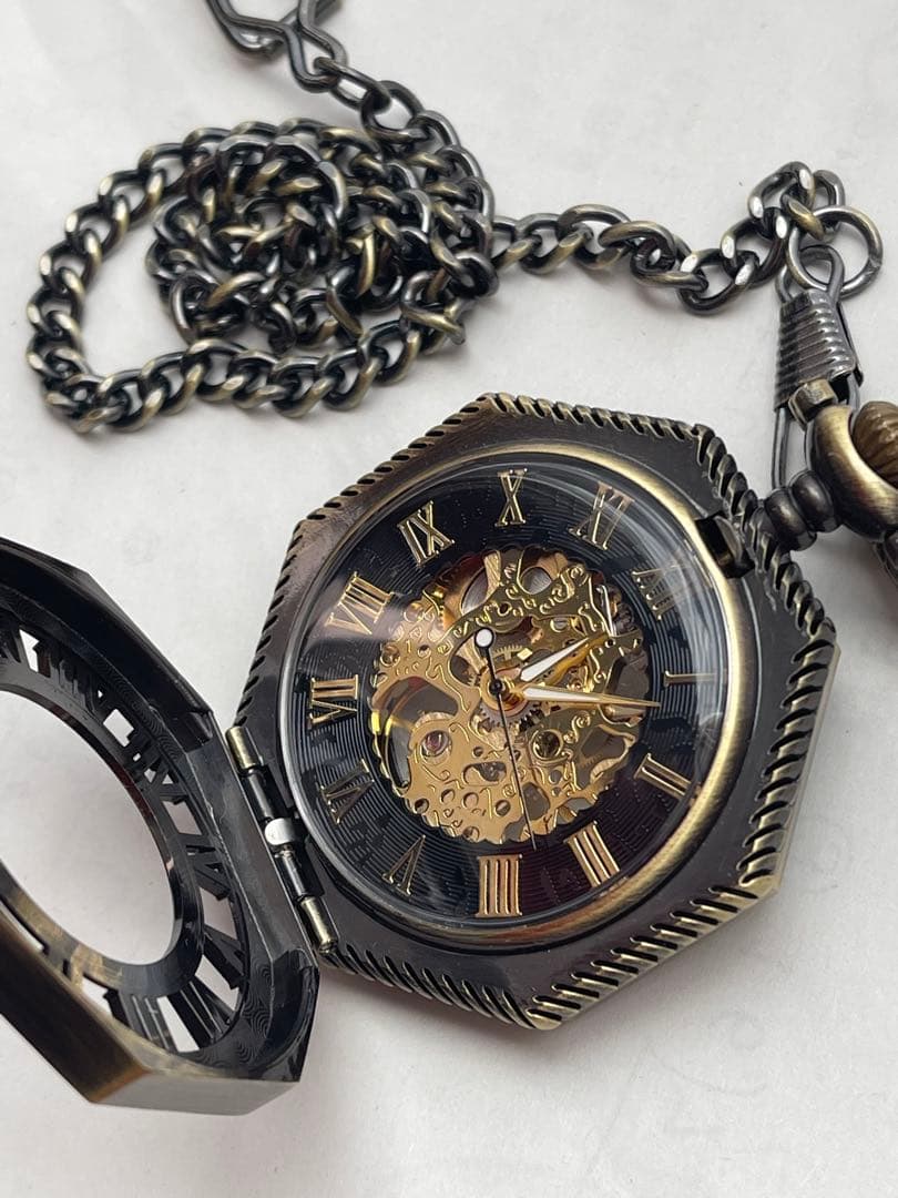 懐中時計　アンティーク　骨董品　スケルトン