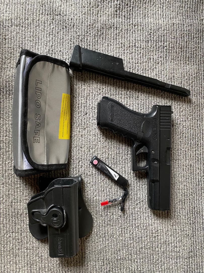 動作良好！G18C 電動エアガン フルセット（ロングマガジン・LiPo付）