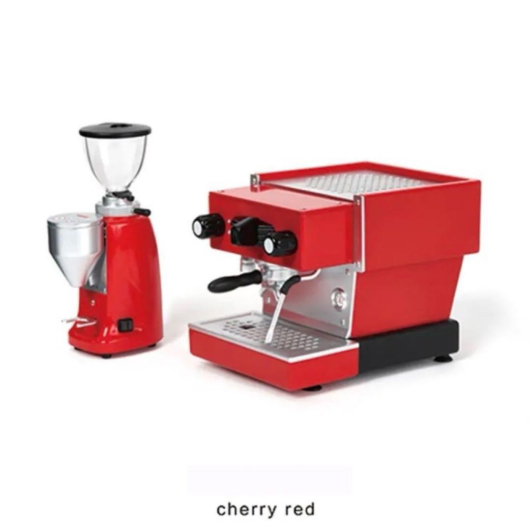 ミニチュア　コーヒーマシン　エスプレッソマシン　チェリーレッド　ドールハウス