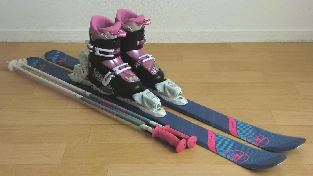 ■■1月限定■送料無料■子供用スキーフルセット■板122靴22■WAX済■■