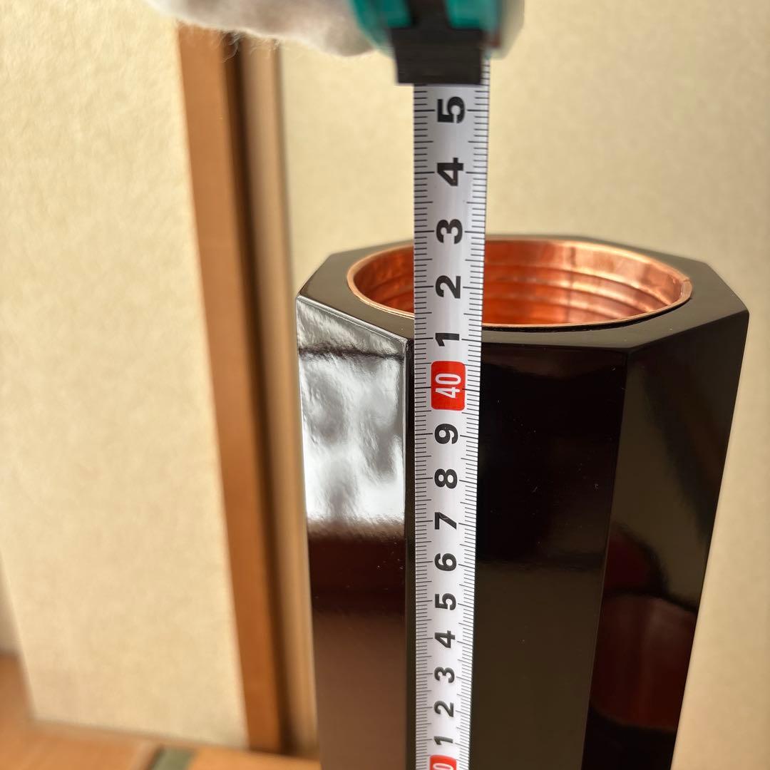 60 美品！短三管筒　3本セット　溜塗り　華道　生花　格花　花器