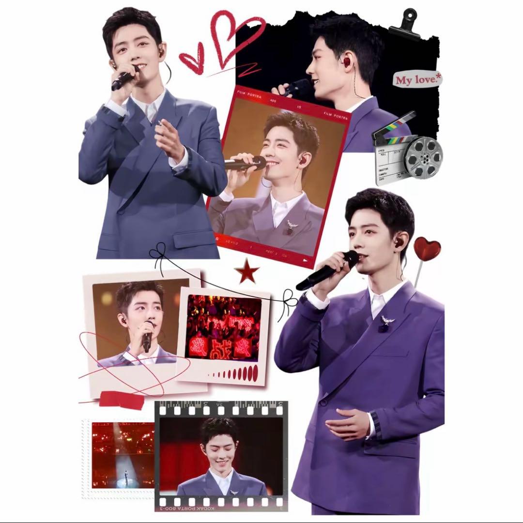 19×25cm 肖戦 デザイン　転写耐油防水ステッカー　30枚