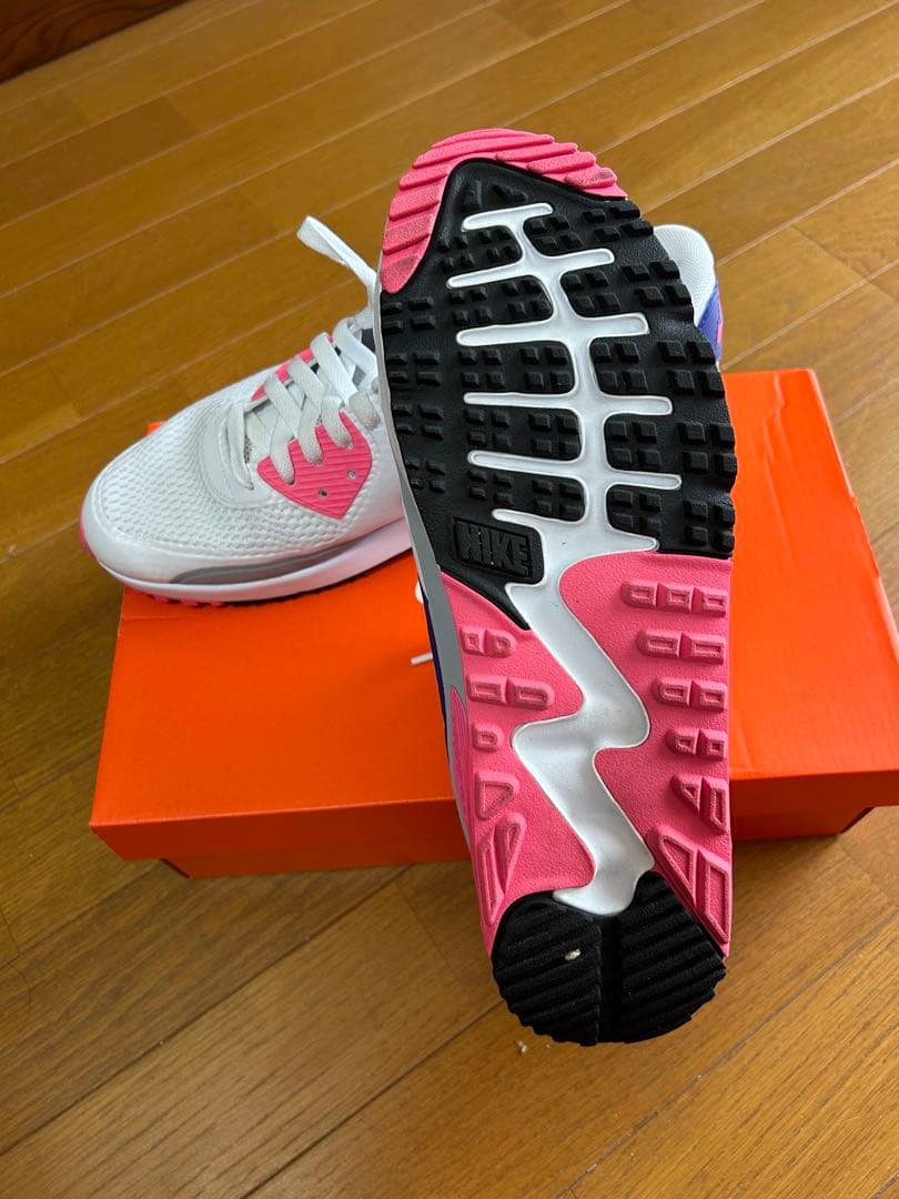 中古美品　Nike ゴルフシューズ ホワイト/ピンク/ブルー　27cm
