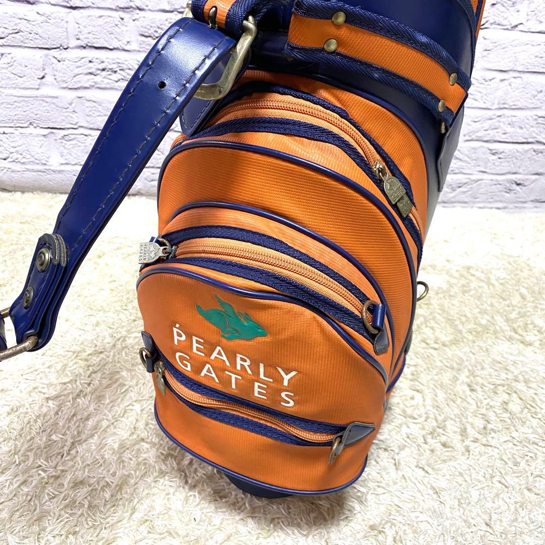 【激レア】キャディバッグ パーリーゲイツ 1990年代 ゴルフバッグ オレンジ