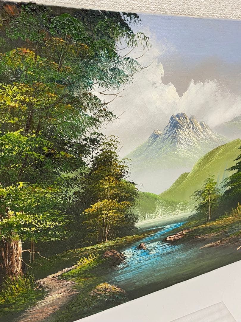 3-3302 風景画 油絵 絵画 油彩画 肉筆 美術 アンティーク　額縁無　油彩