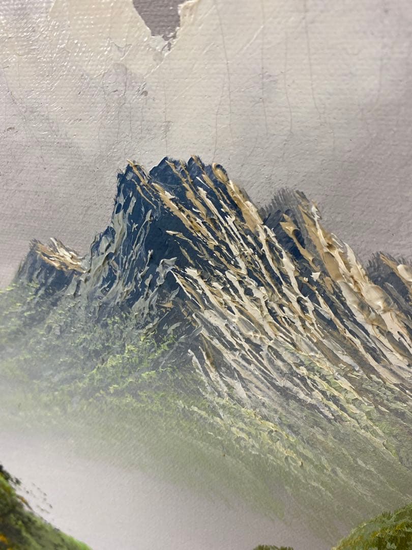 3-3302 風景画 油絵 絵画 油彩画 肉筆 美術 アンティーク　額縁無　油彩