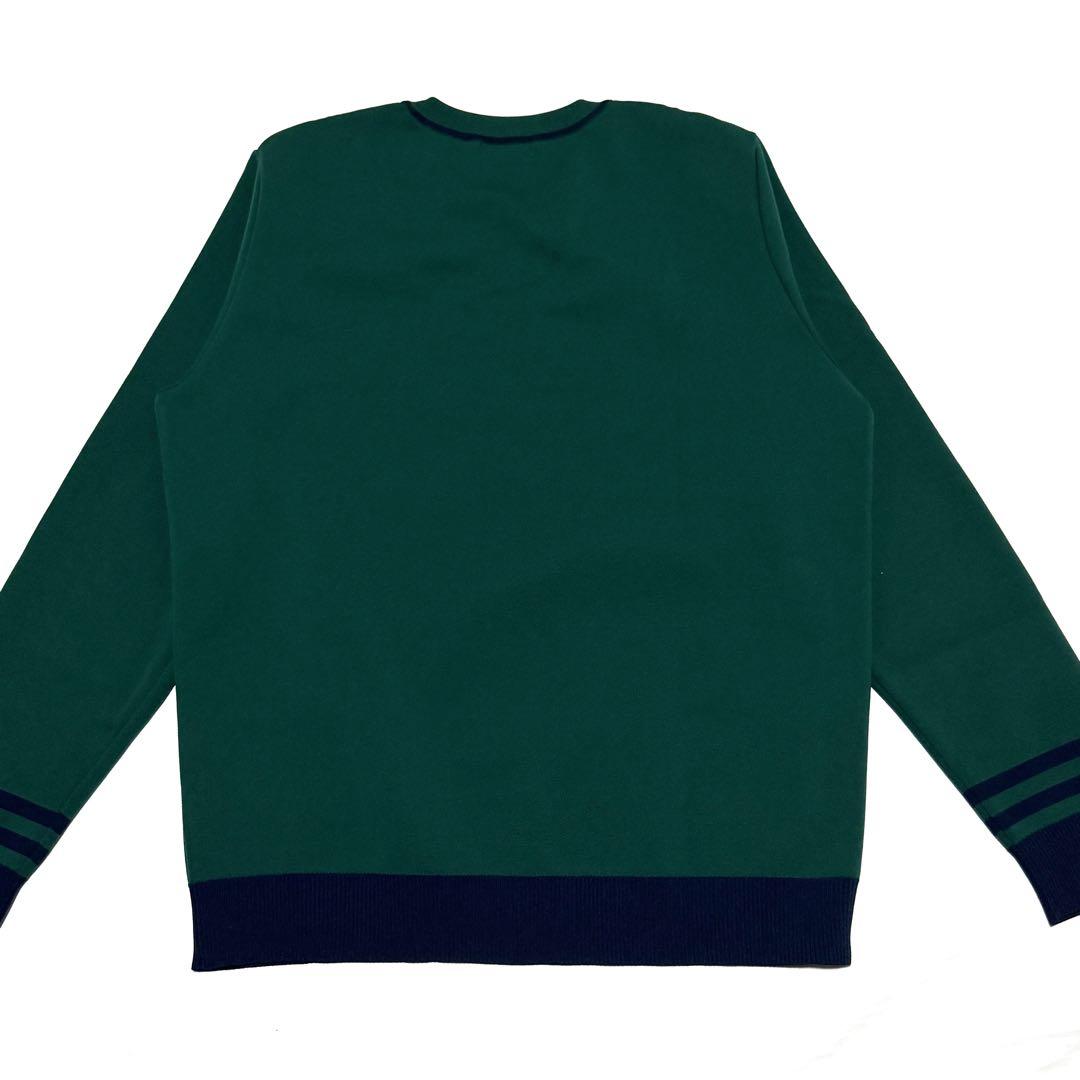 美品ワック　ロゴニットセーター　グリーン　高伸縮快適　スポーツ対応軽量素材希少色