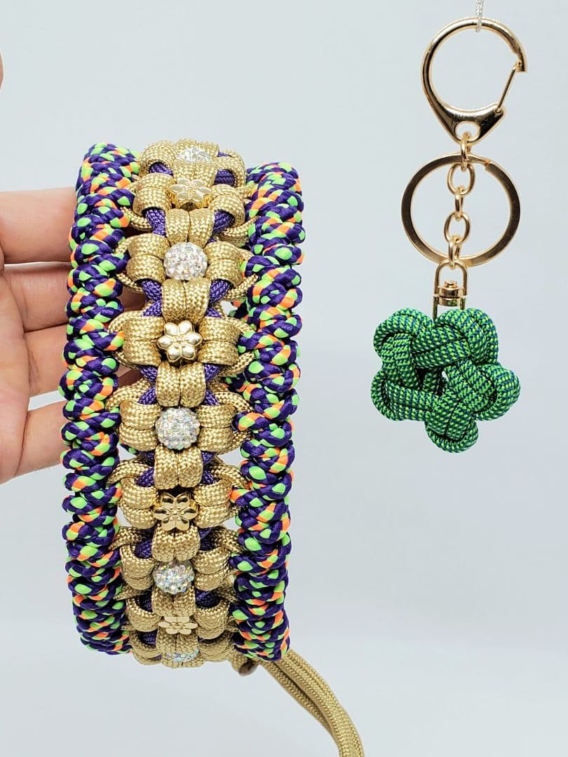 パラコード キラキラ 黄金チョーカー