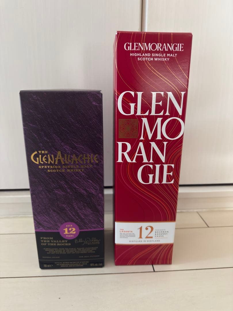 グレンアラヒー12年(旧ラベル)・グレンモーレンジ12年　ラサンタ　2本セット