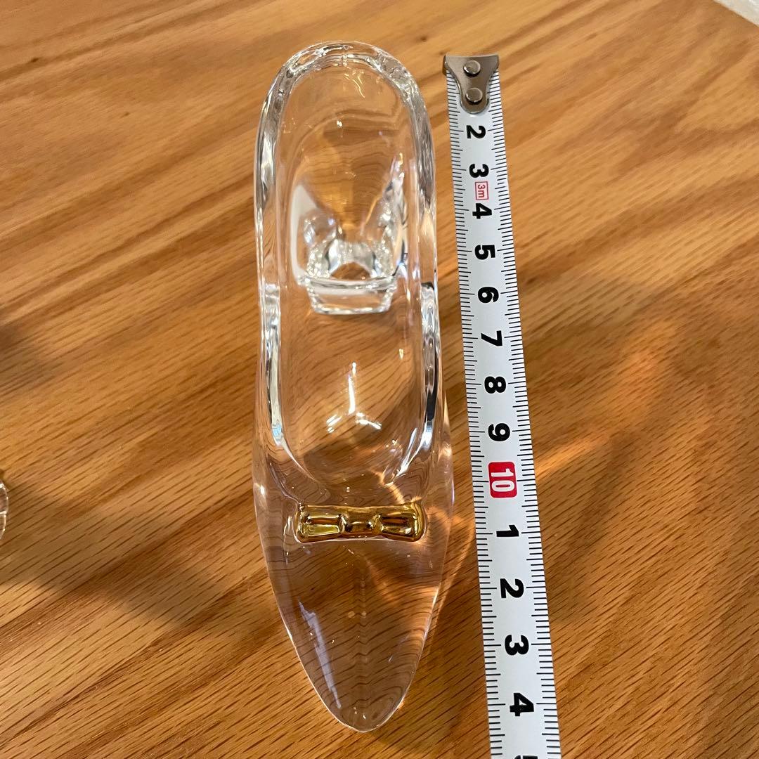 【豪華3点】シンデレラの靴＋小さなミッキー&ミニーのドアベル　ガラス製ディズニー