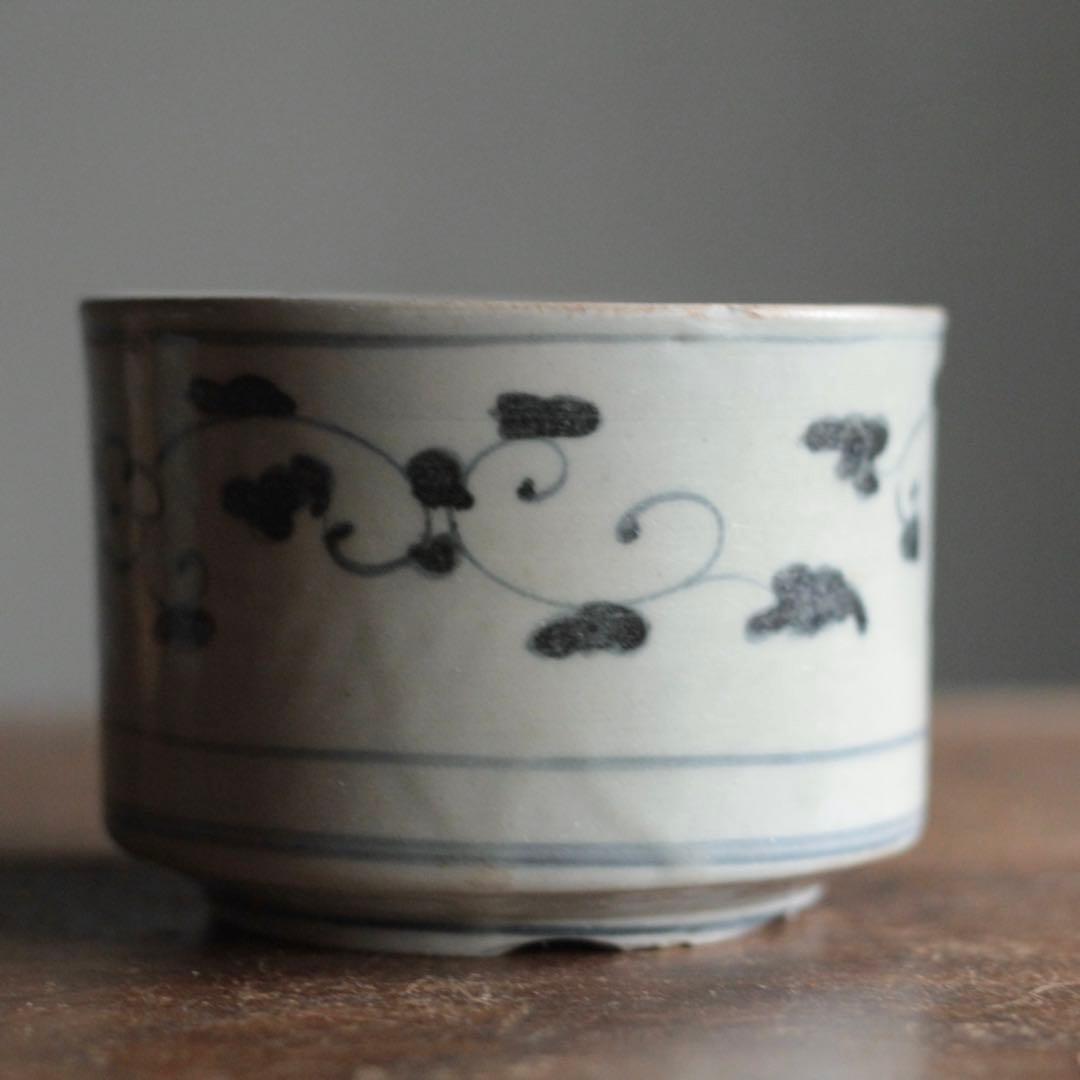 古伊万里 染付 半筒 茶碗 古美術 古道具 アンティーク
