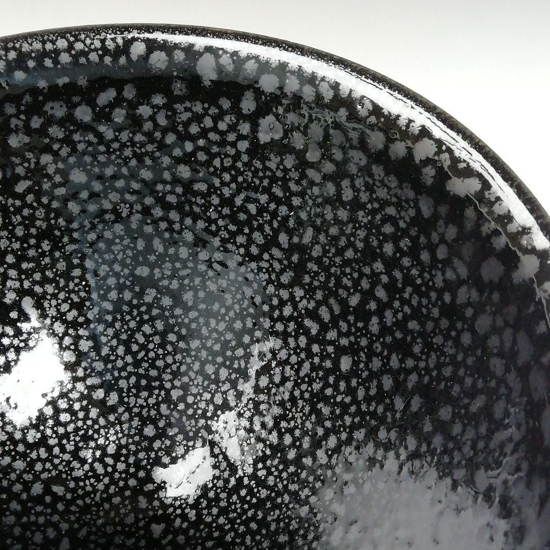 Ｔ６７１　茶碗　『油滴釉天目茶碗』『清水保孝』　共箱　抹茶碗　茶道具