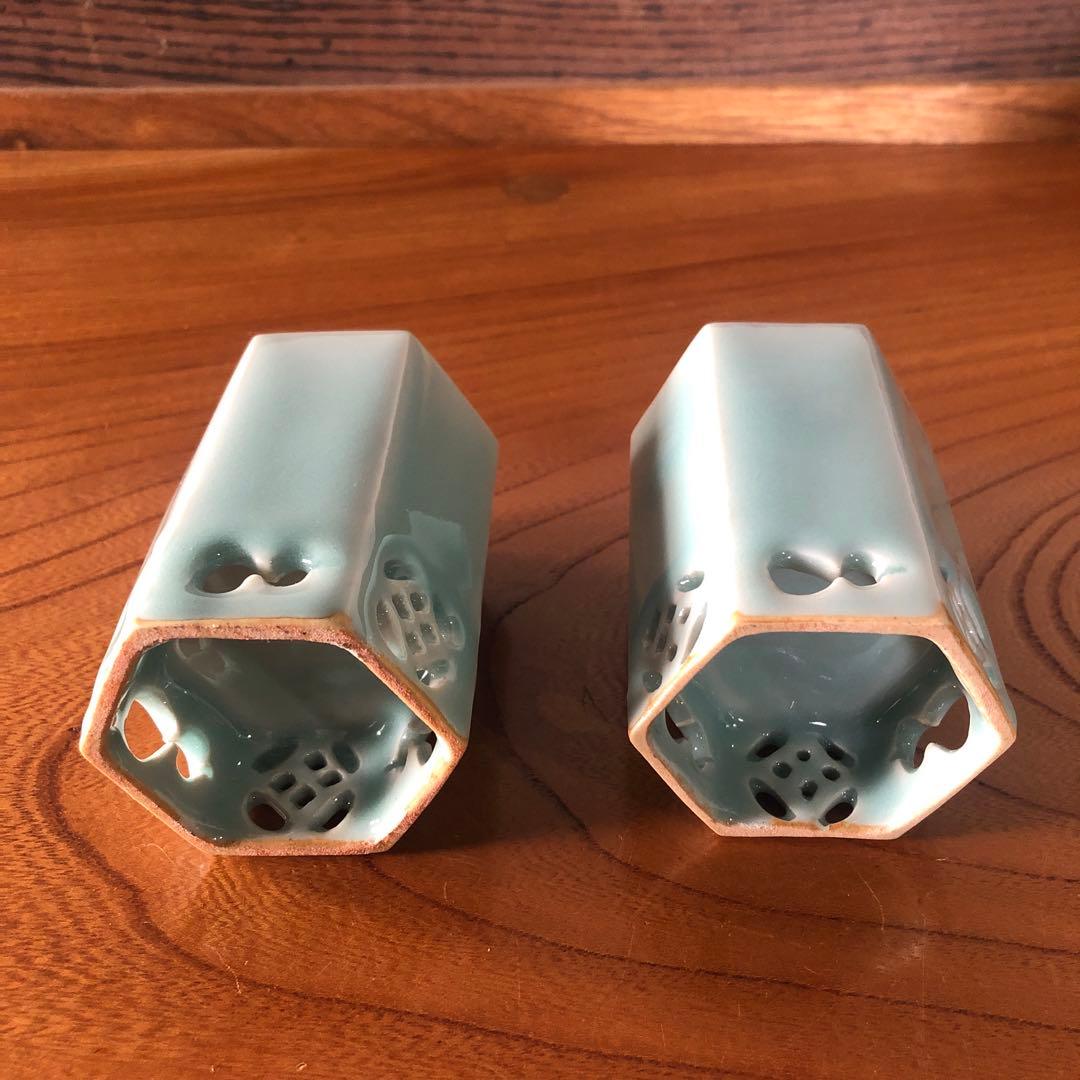 蔵の中にあった鍋島青磁向付一対