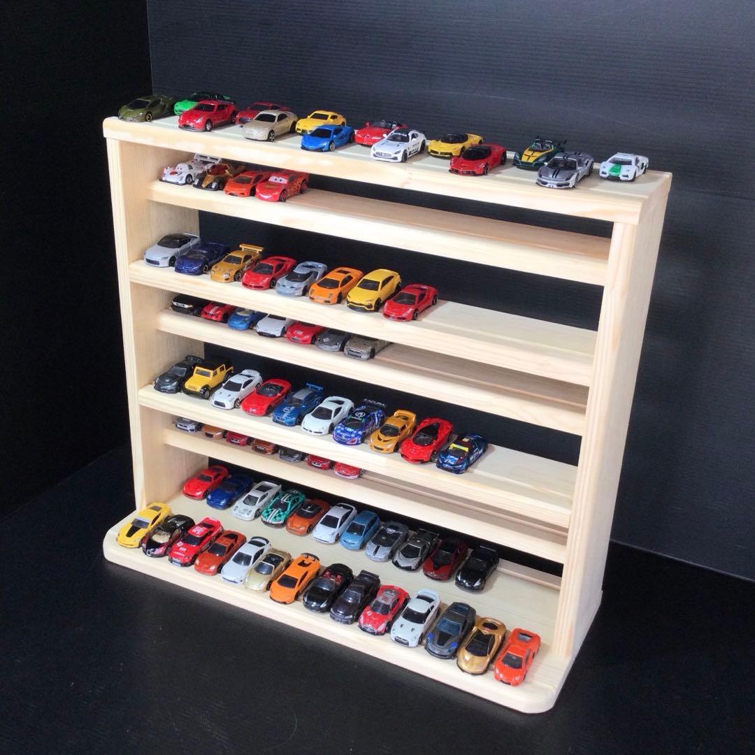 トミカ収納棚　7段　112台収納　木製　(新品)
