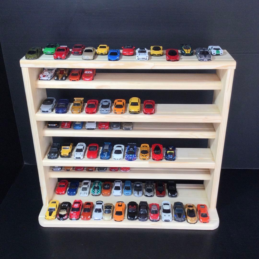 トミカ収納棚　7段　112台収納　木製　(新品)