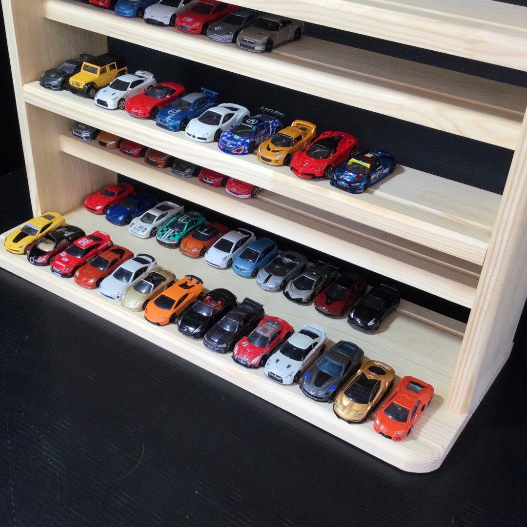 トミカ収納棚　7段　112台収納　木製　(新品)