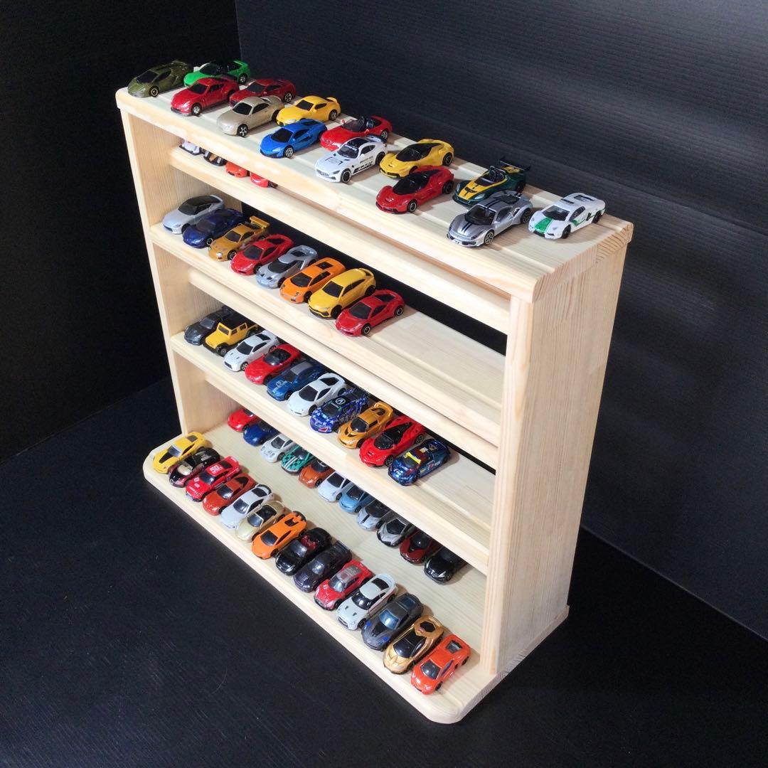トミカ収納棚　7段　112台収納　木製　(新品)