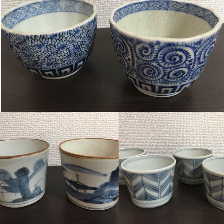 本当に最後の値下げ致します。江戸時代  蕎麦猪口 三種 9点