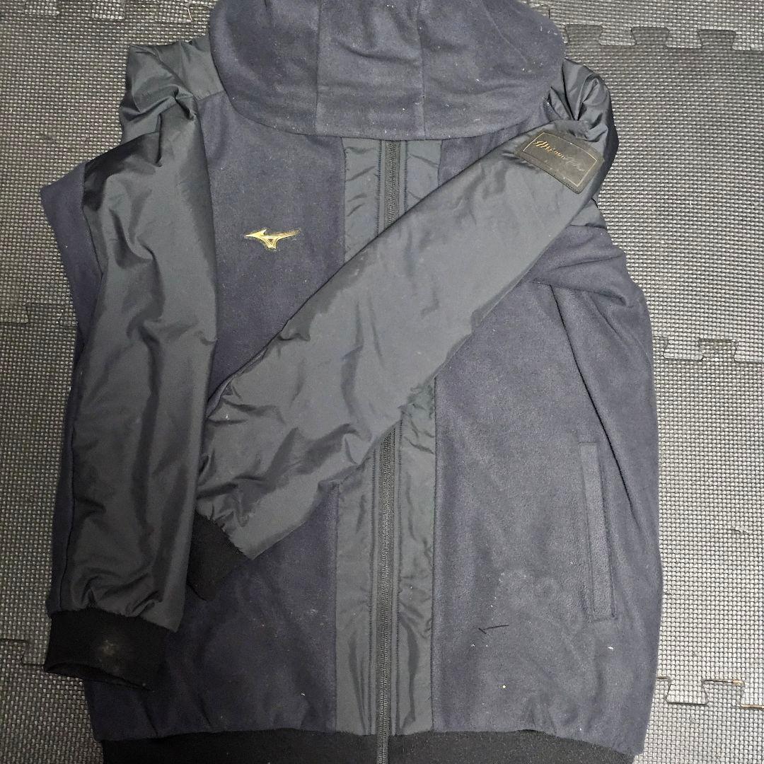 ミズノプロ フリース フルジップパーカー ブラック Oサイズ