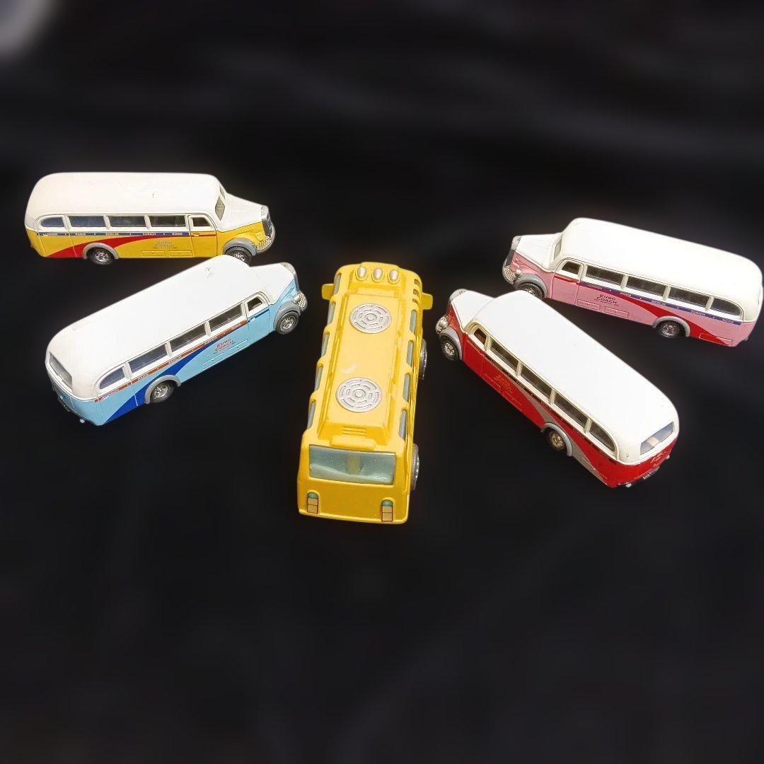 192..バス型ミニカー5台セット.極小品あり
