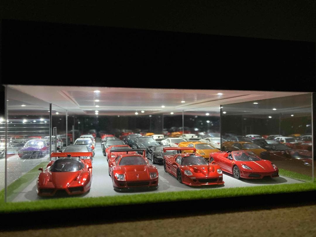 ミニカー専用ジオラマ：1/64 カーディーラーⅣ（オールブラック）希少モデル！