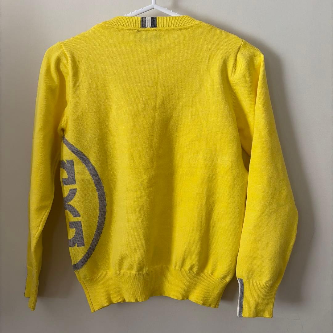 G/FORE クルーネックニットセーター 黄色 ロゴ入り