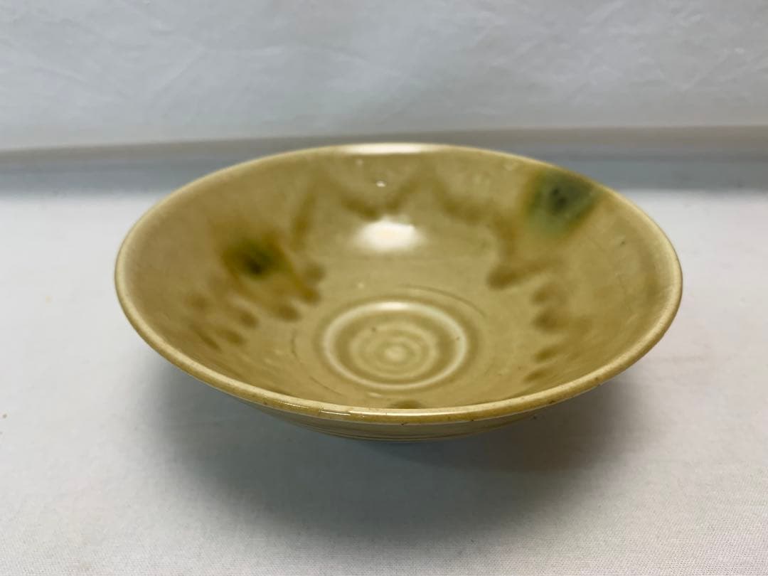 未使用 茶道具 松景作 黄瀬戸 茶碗 十客揃 陶印 箱無