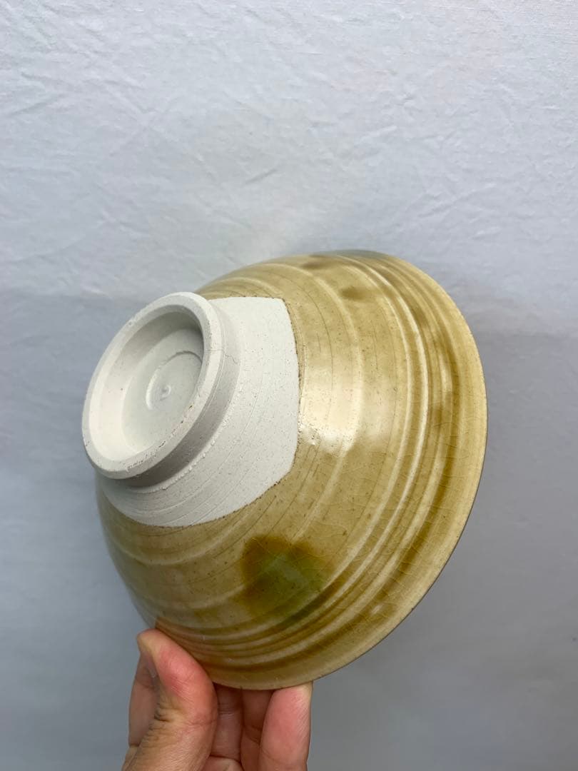 未使用 茶道具 松景作 黄瀬戸 茶碗 十客揃 陶印 箱無