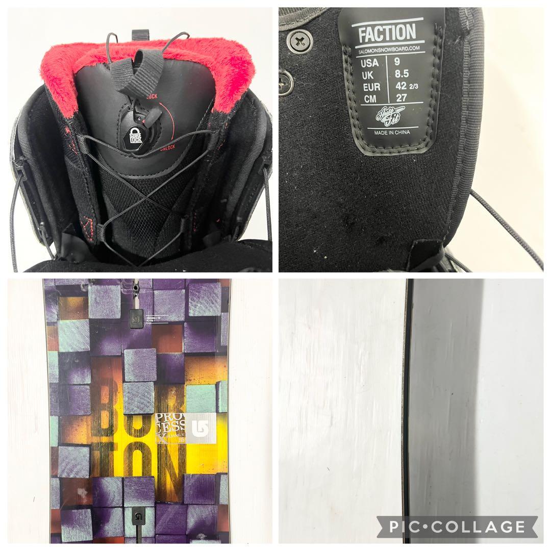 BURTON FLYING V スノボセット　SALOMON スノーボード 美品