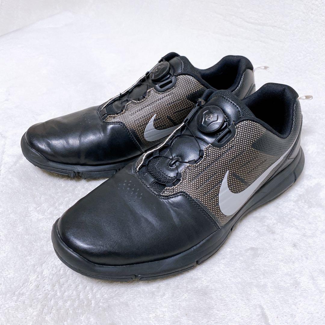美品　NIKE エクスプローラーBOA　ゴルフシューズ　スパイクレス　ブラック