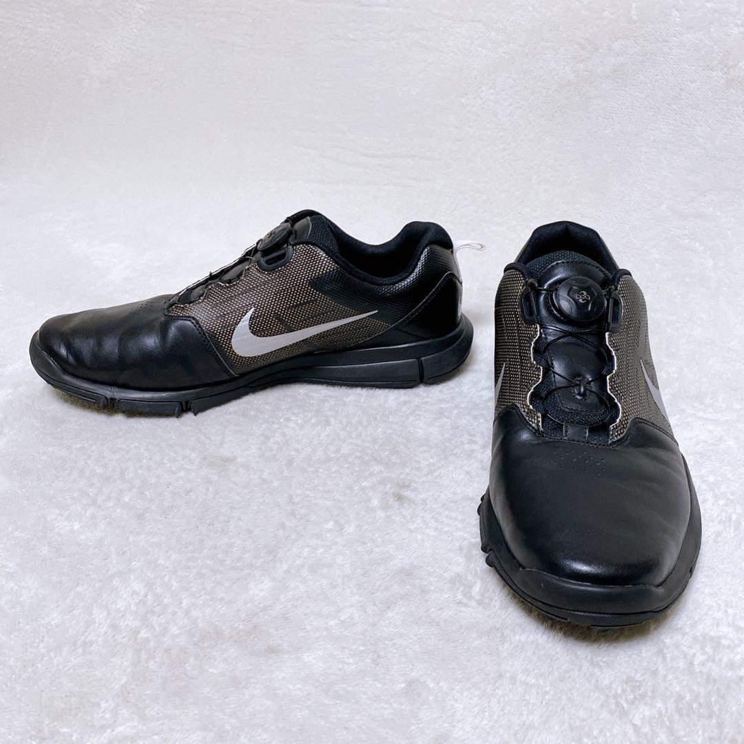 美品　NIKE エクスプローラーBOA　ゴルフシューズ　スパイクレス　ブラック