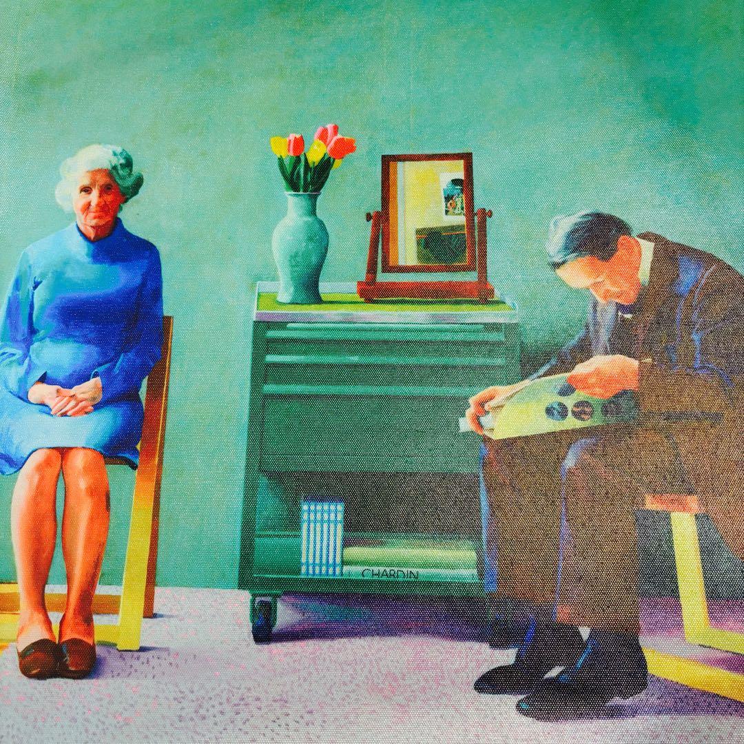 専用出品【額付50cm×50cmポスター】デイヴィッド・ホックニー 「両親」