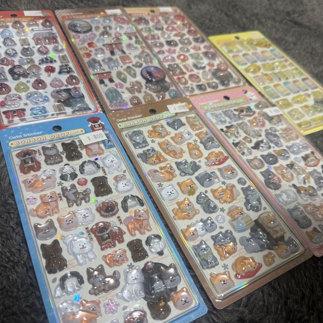 ボンボンドロップシール和柄♡7シートセット