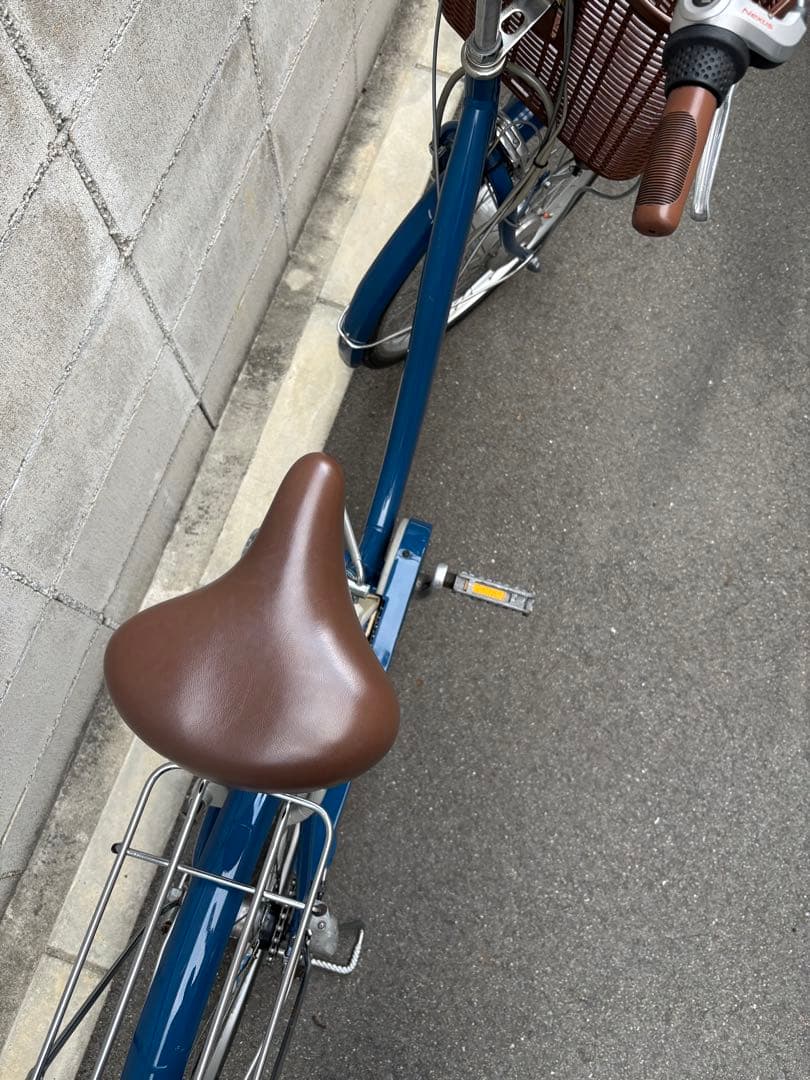 電動自転車　ブルー
