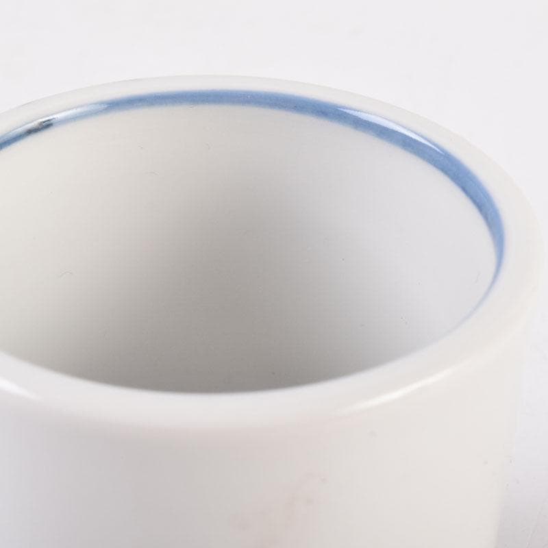 茶道具　紫翠窯　三代　西村徳泉造　染付　竹文　蓋置　共箱　V　8379