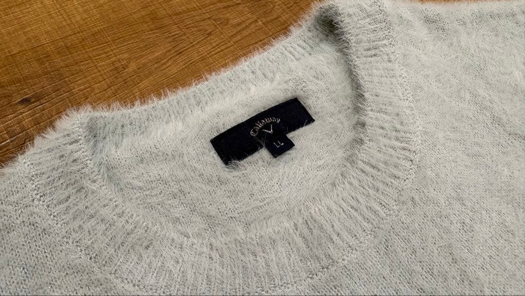 キャロウェイ ゴルフ メンズ ニット ロゴジャガードヘアリーニット グレー