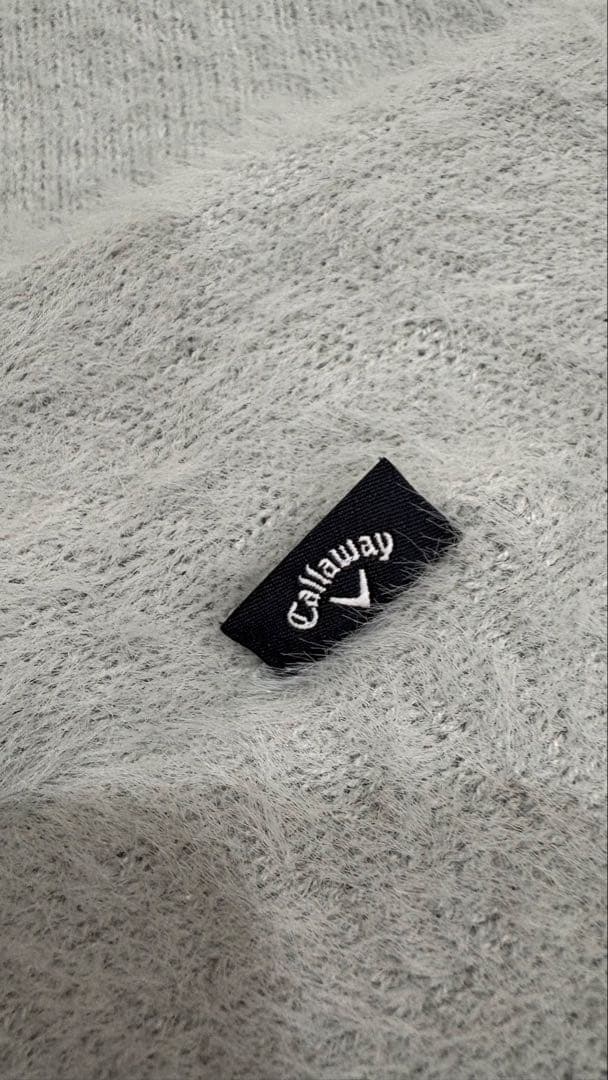 キャロウェイ ゴルフ メンズ ニット ロゴジャガードヘアリーニット グレー