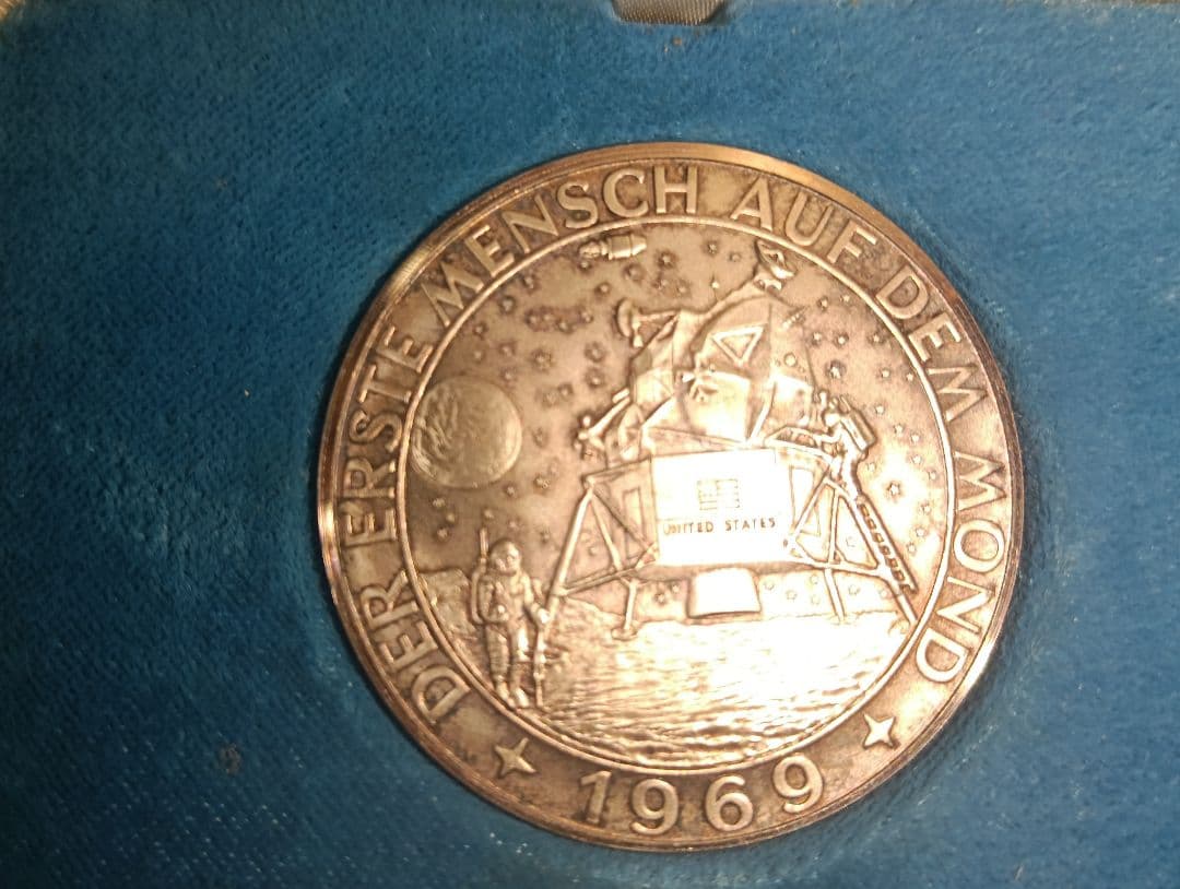 【激レア】　アポロ11号月着陸記念メダル　品位.999 純銀製