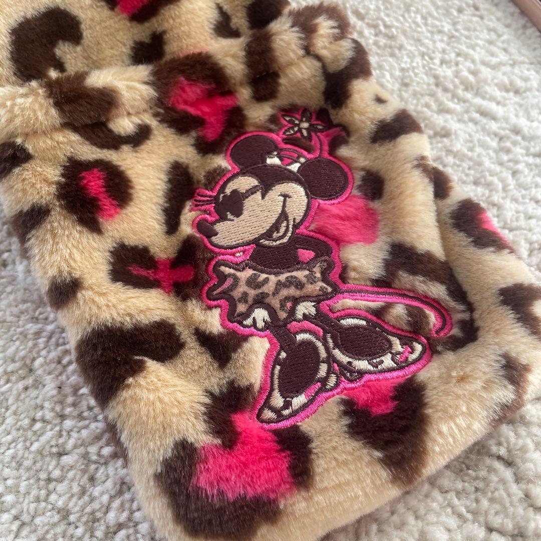 1/25まで値下げディズニー　ヒョウ柄マフラーキャップミニー